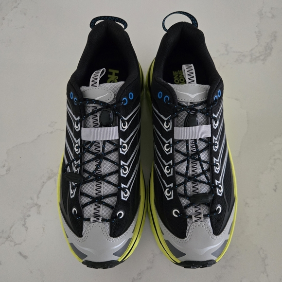 NEW Hoka Mafate Three2 Athletic Hiking Running Sneakers Shoes Black Yellow 8.5 - Picture 3 of 10